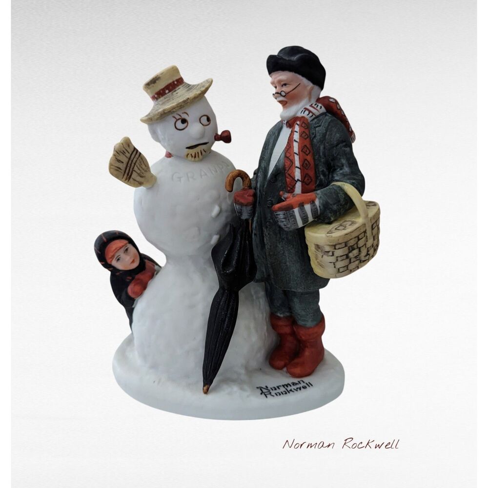 Norman Rockwell "Grandpa Snowman" Figurine